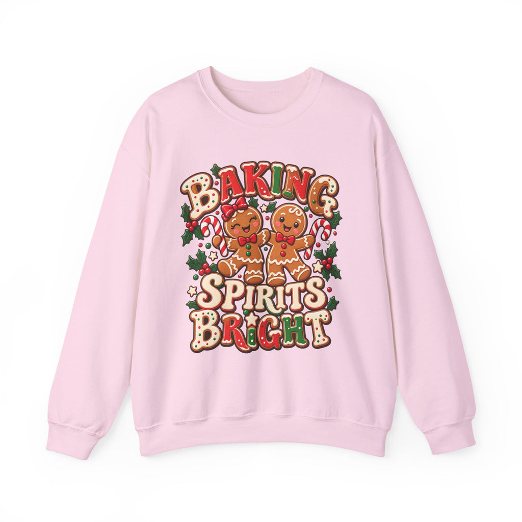 Baking Spirits Bright Christmas Gingerbread Crewneck Sweatshirt