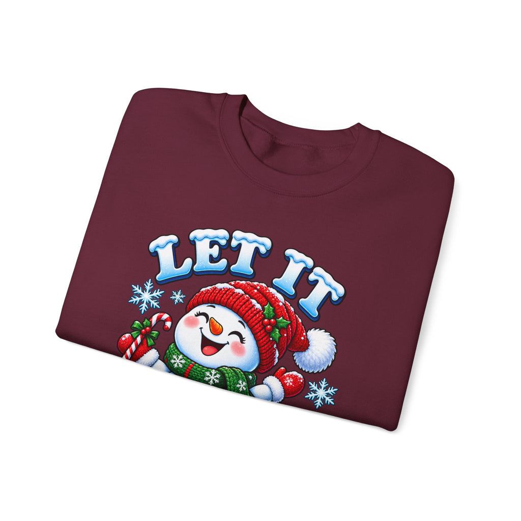 Let It Snow Snowman Christmas Crewneck Sweatshirt