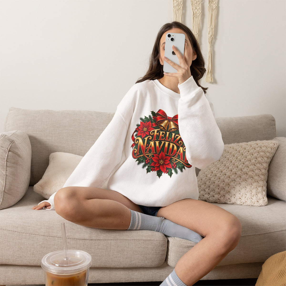 Feliz Navidad Christmas Crewneck Sweatshirt