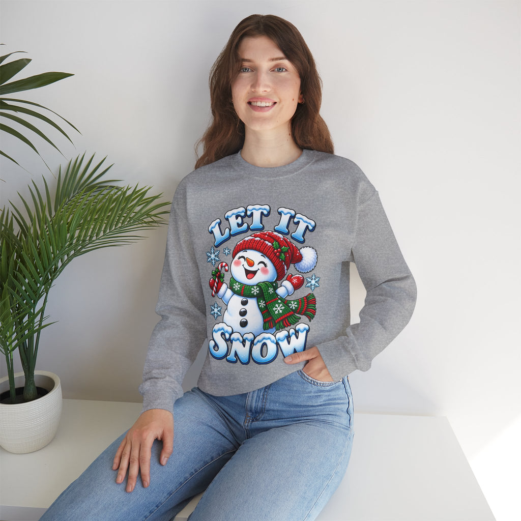 Let It Snow Snowman Christmas Crewneck Sweatshirt