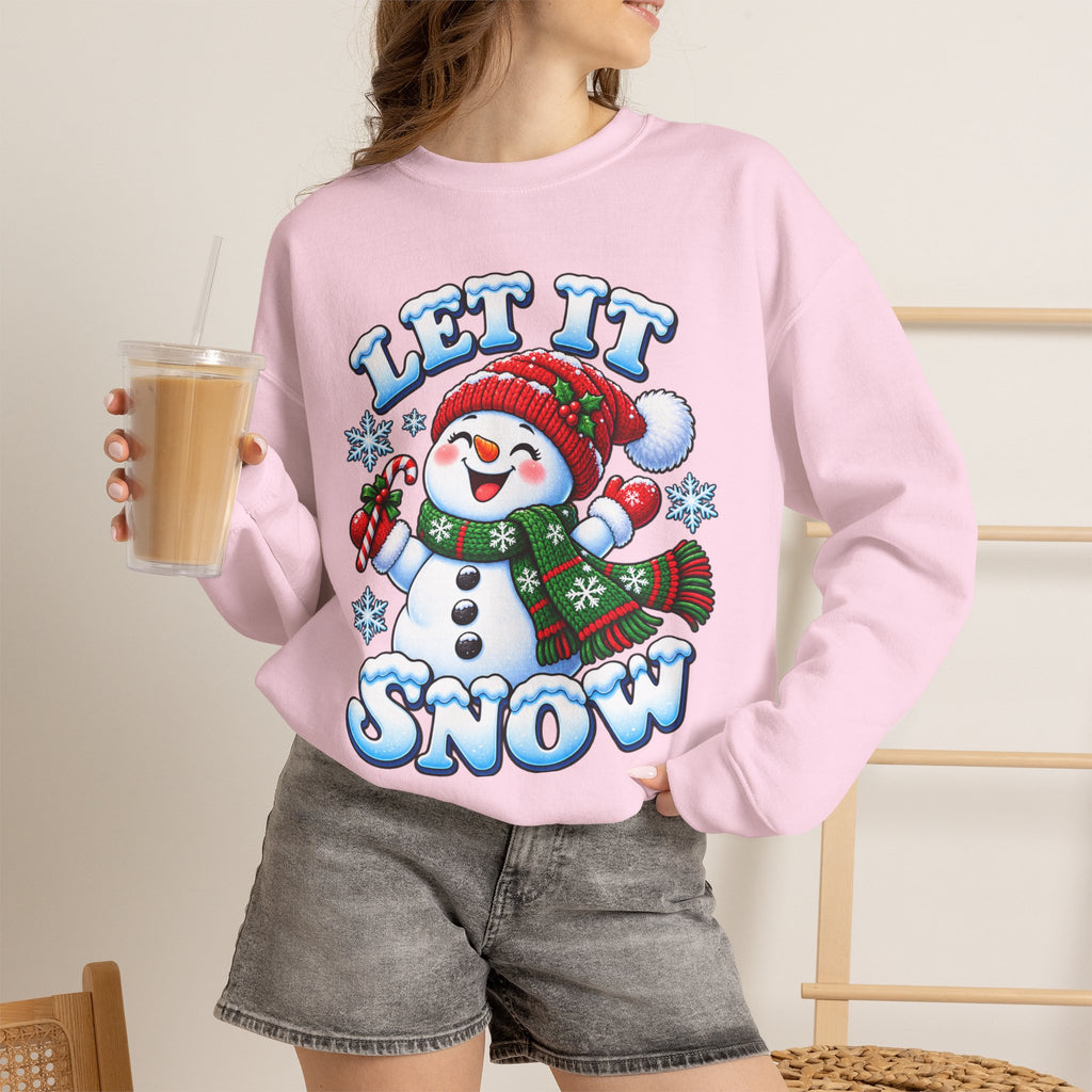 Let It Snow Snowman Christmas Crewneck Sweatshirt