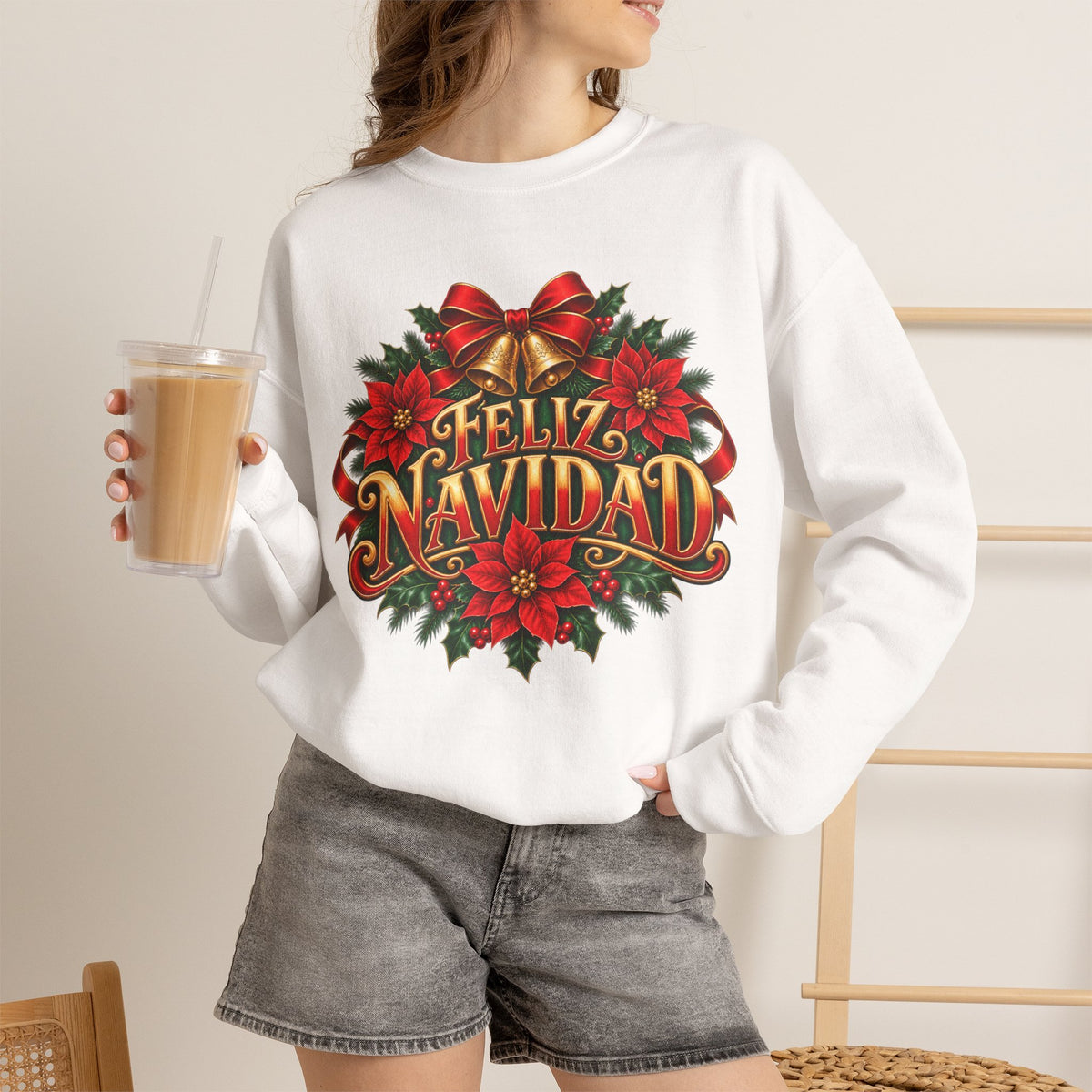 Feliz Navidad Christmas Crewneck Sweatshirt