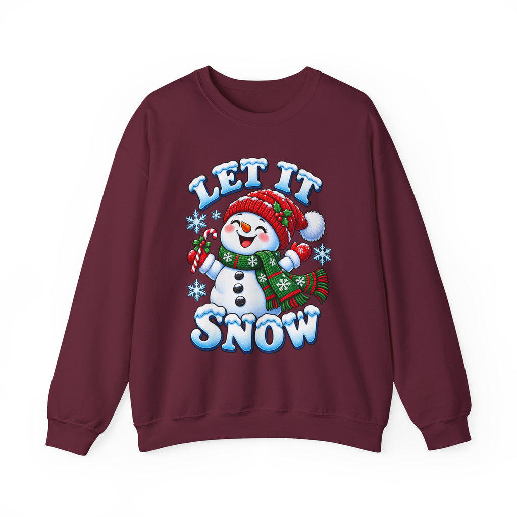 Let It Snow Snowman Christmas Crewneck Sweatshirt