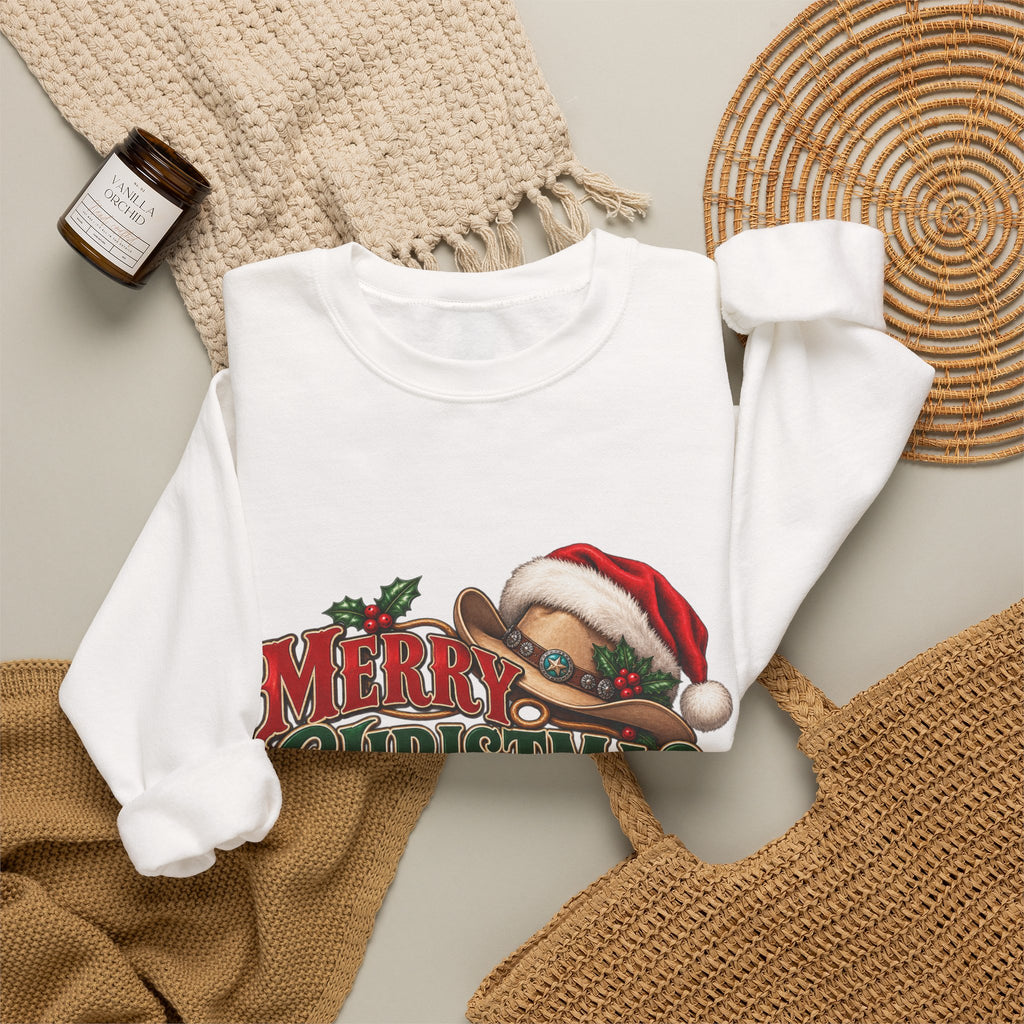 Merry Christmas Y’all Santa Crewneck Sweatshirt