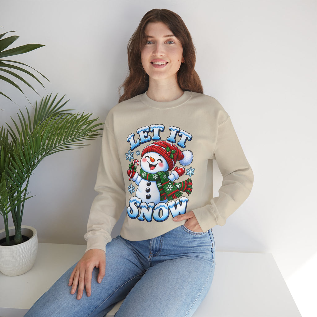 Let It Snow Snowman Christmas Crewneck Sweatshirt