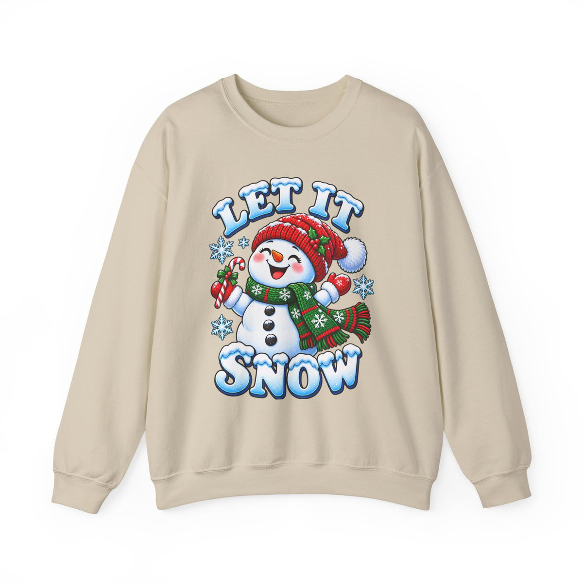 Let It Snow Snowman Christmas Crewneck Sweatshirt