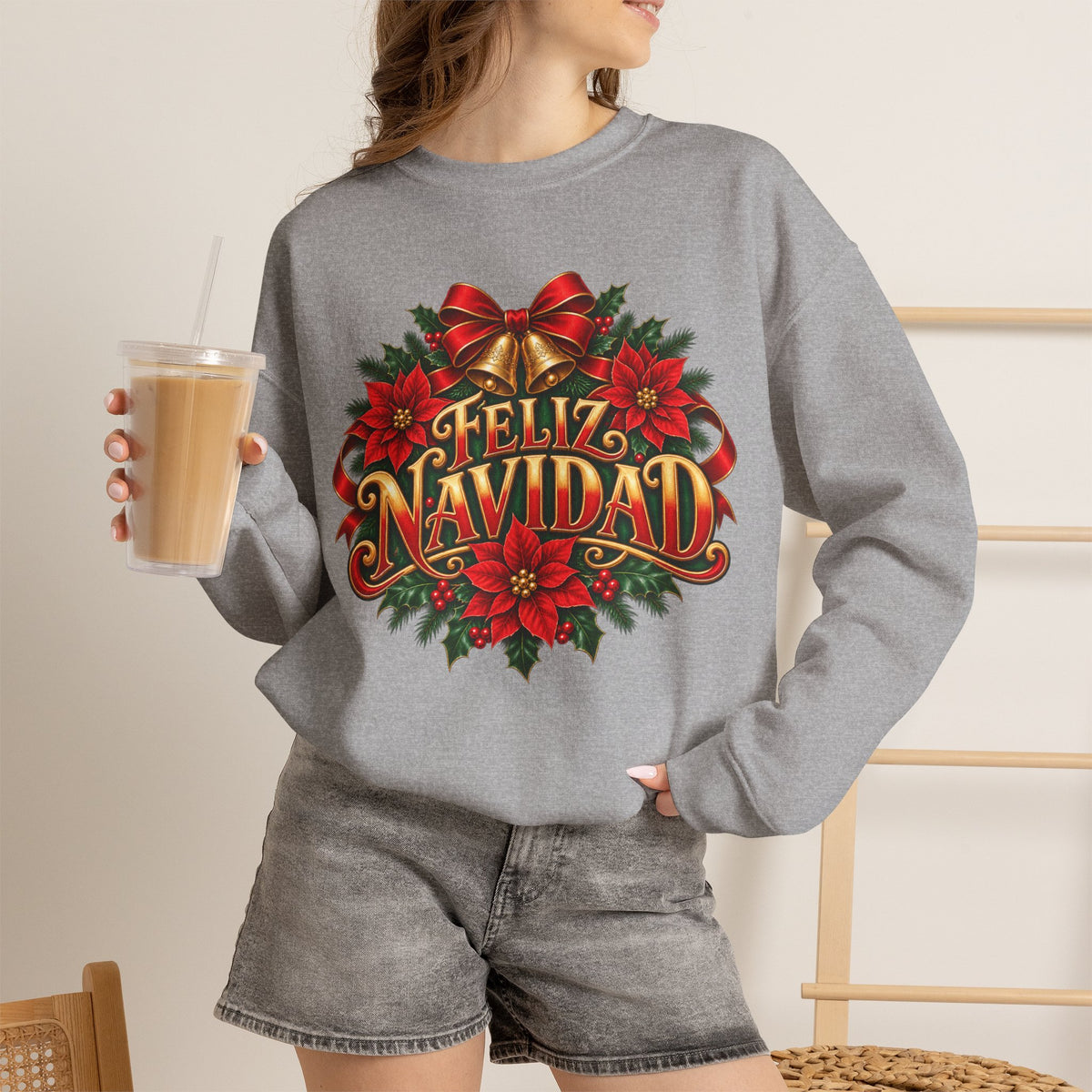 Feliz Navidad Christmas Crewneck Sweatshirt