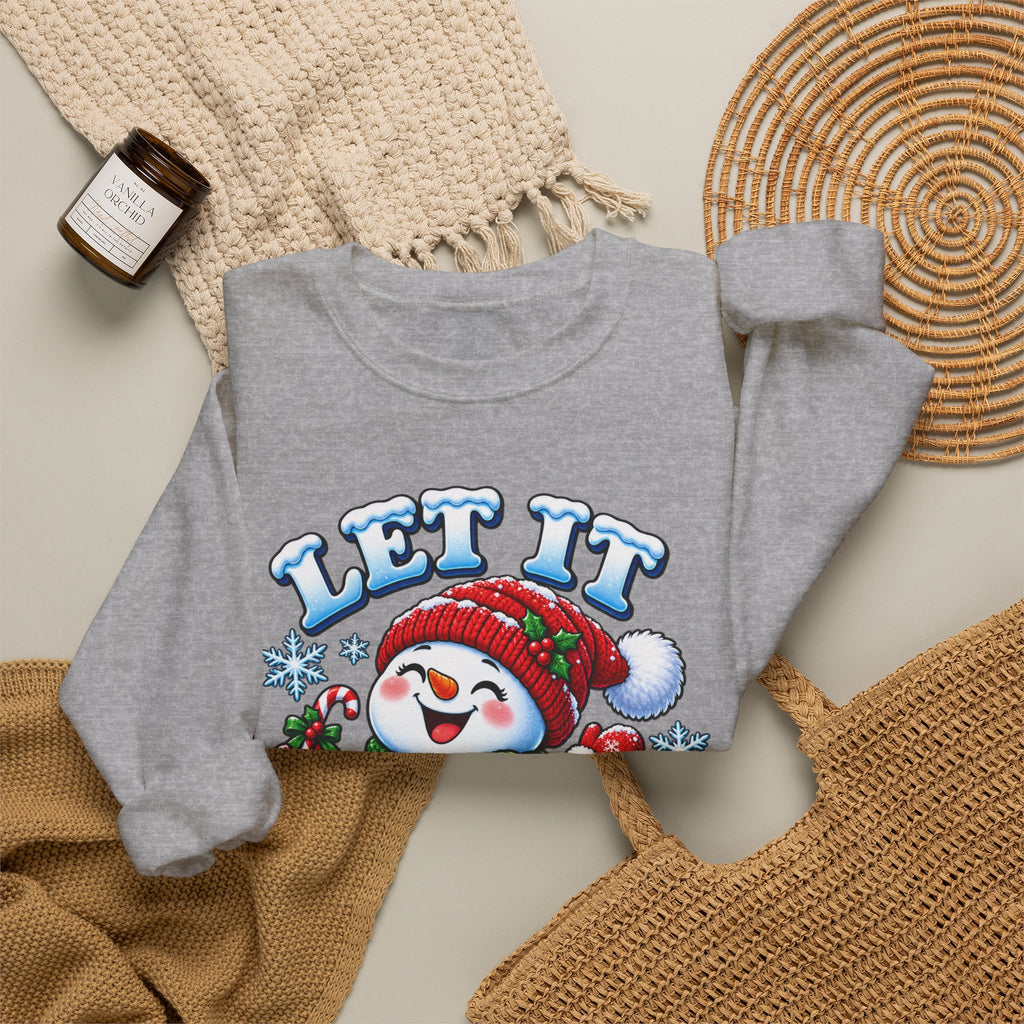 Let It Snow Snowman Christmas Crewneck Sweatshirt
