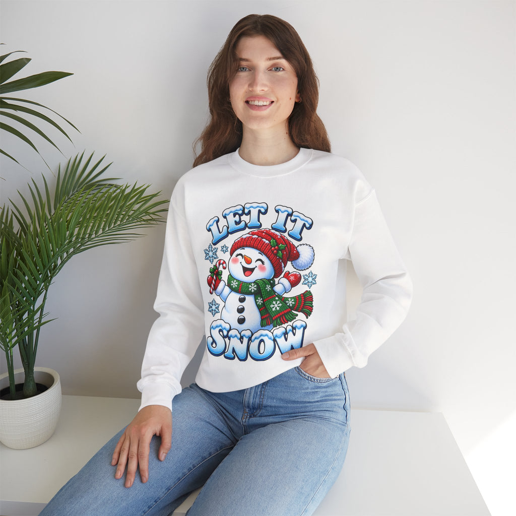 Let It Snow Snowman Christmas Crewneck Sweatshirt