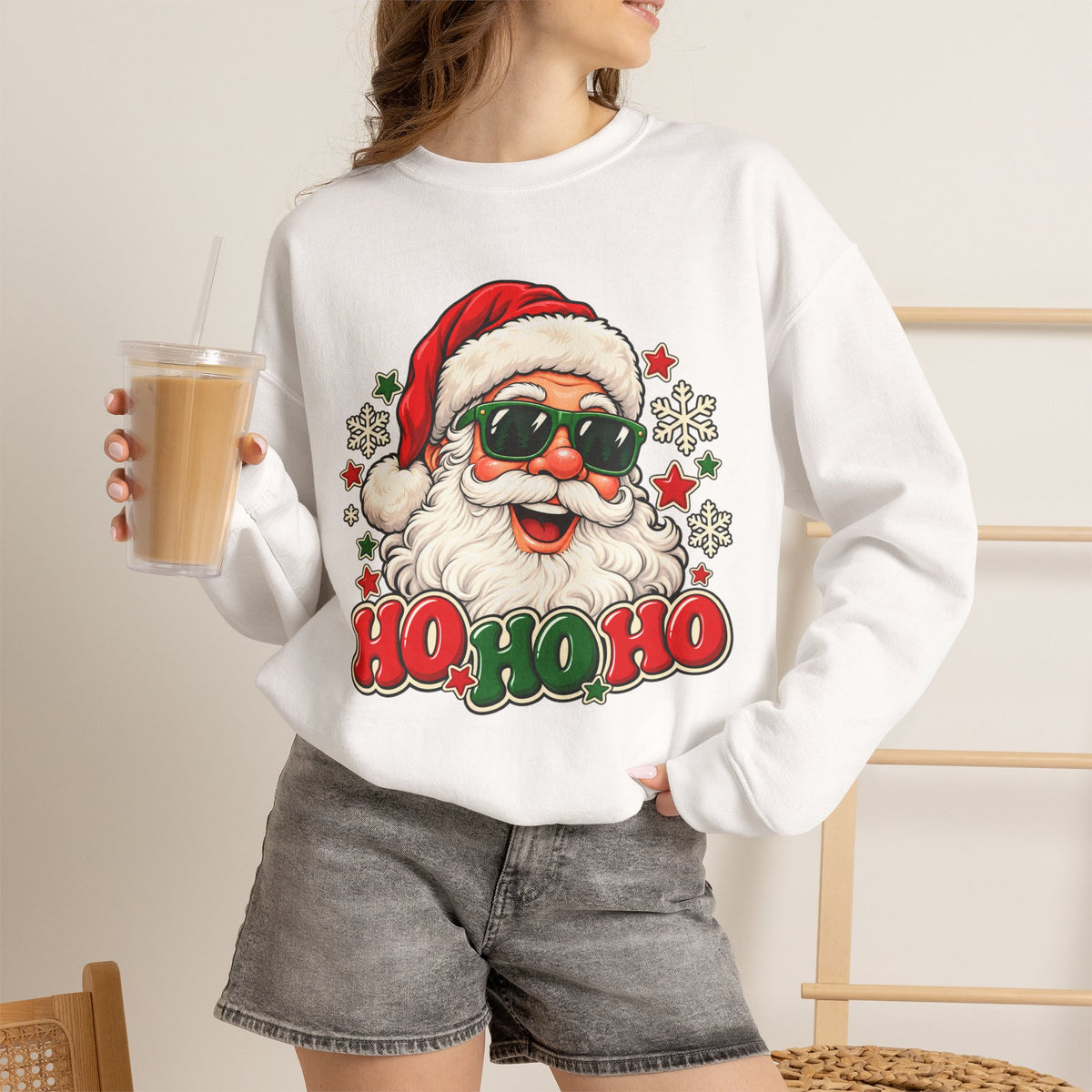 Ho Ho Ho Santa Christmas Crewneck Sweatshirt