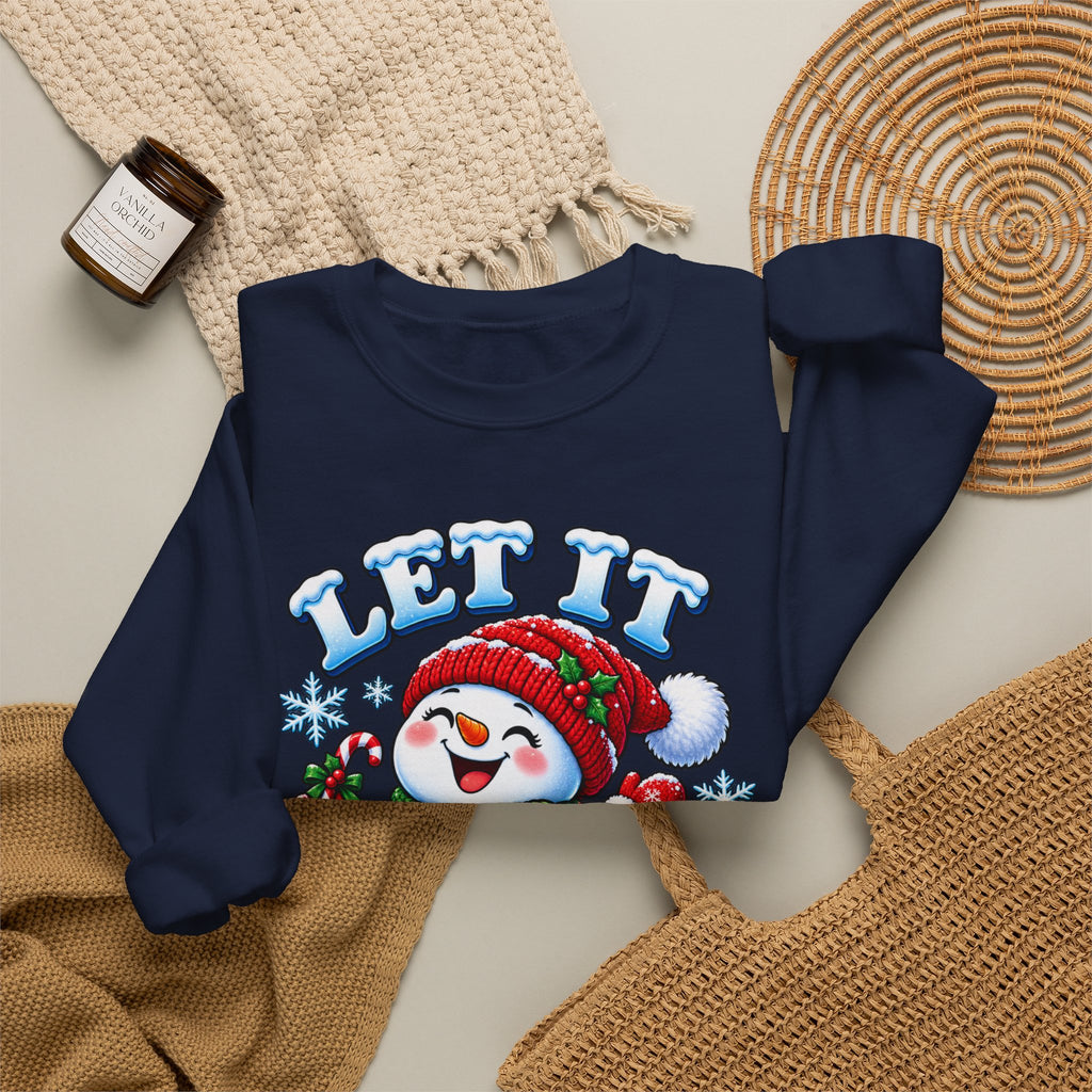 Let It Snow Snowman Christmas Crewneck Sweatshirt