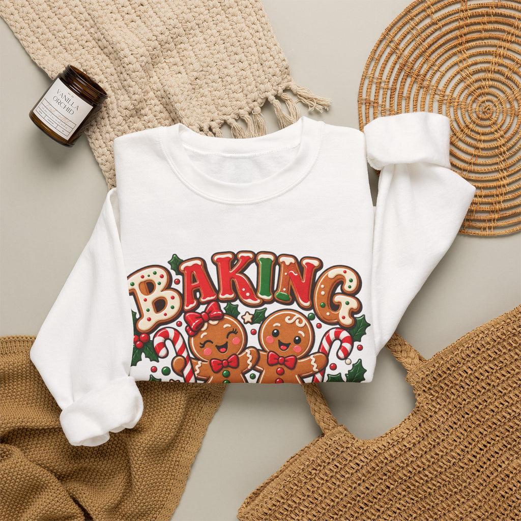 Baking Spirits Bright Christmas Gingerbread Crewneck Sweatshirt