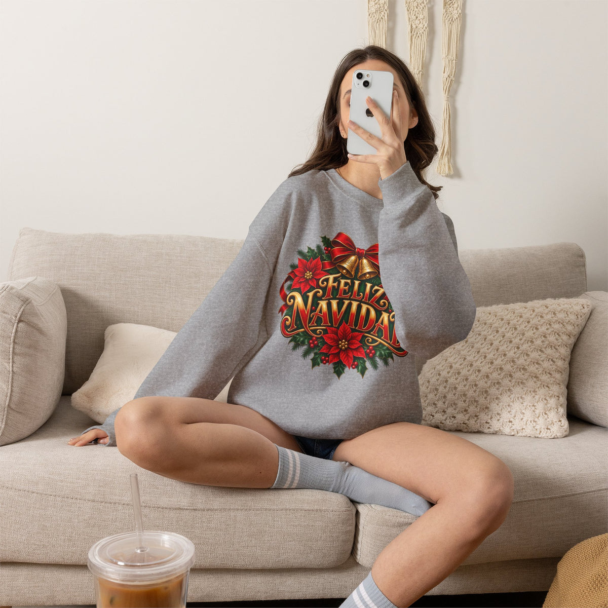 Feliz Navidad Christmas Crewneck Sweatshirt