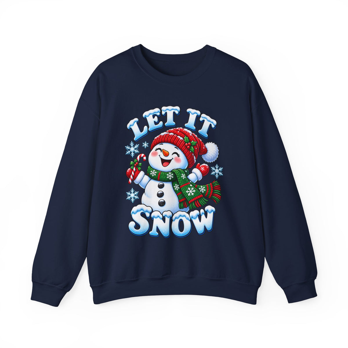 Let It Snow Snowman Christmas Crewneck Sweatshirt