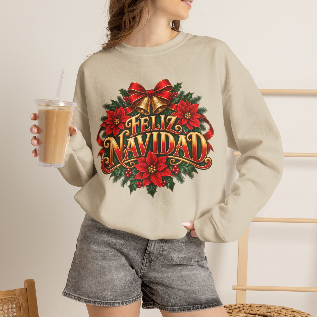 Feliz Navidad Christmas Crewneck Sweatshirt