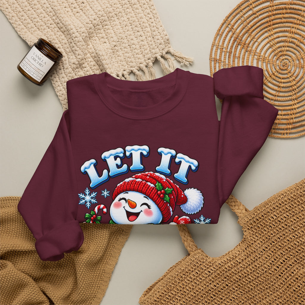 Let It Snow Snowman Christmas Crewneck Sweatshirt
